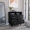 Tuhome Portanova Two Drawer Dresser, Two Open Shelves, Superior Top, Four Legs, Black CLW6738 - alternate 8